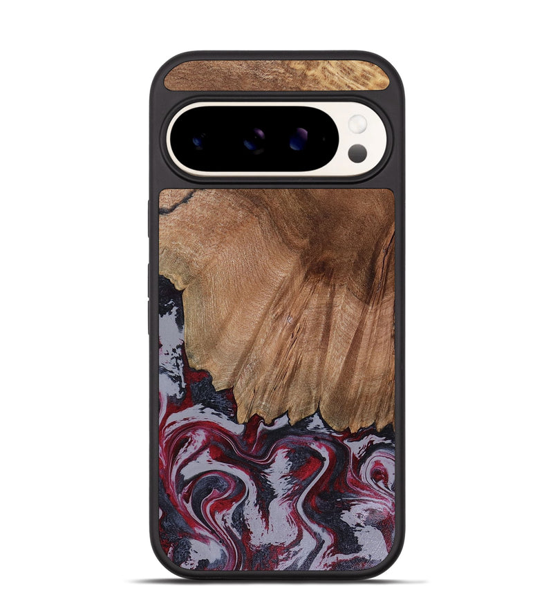 Pixel 9 Pro Wood Phone Case - Edd (Red, 816470)