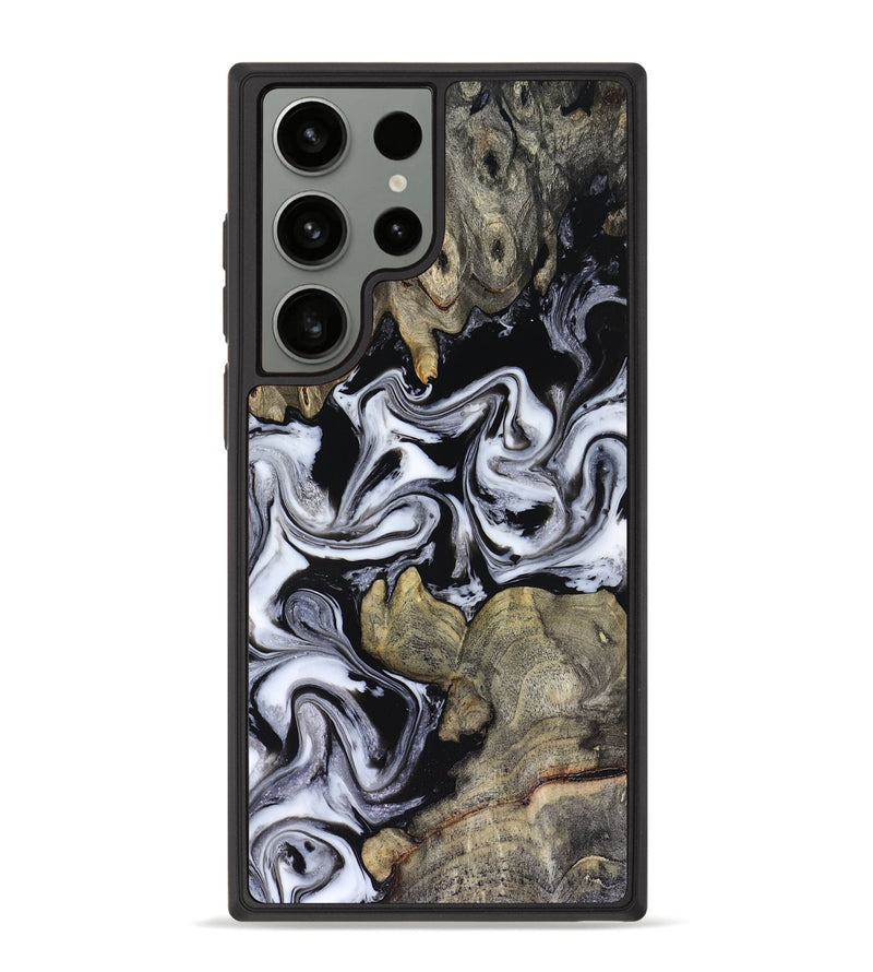 Galaxy S23 Ultra Wood Phone Case - Rosina (Black & White, 816471)