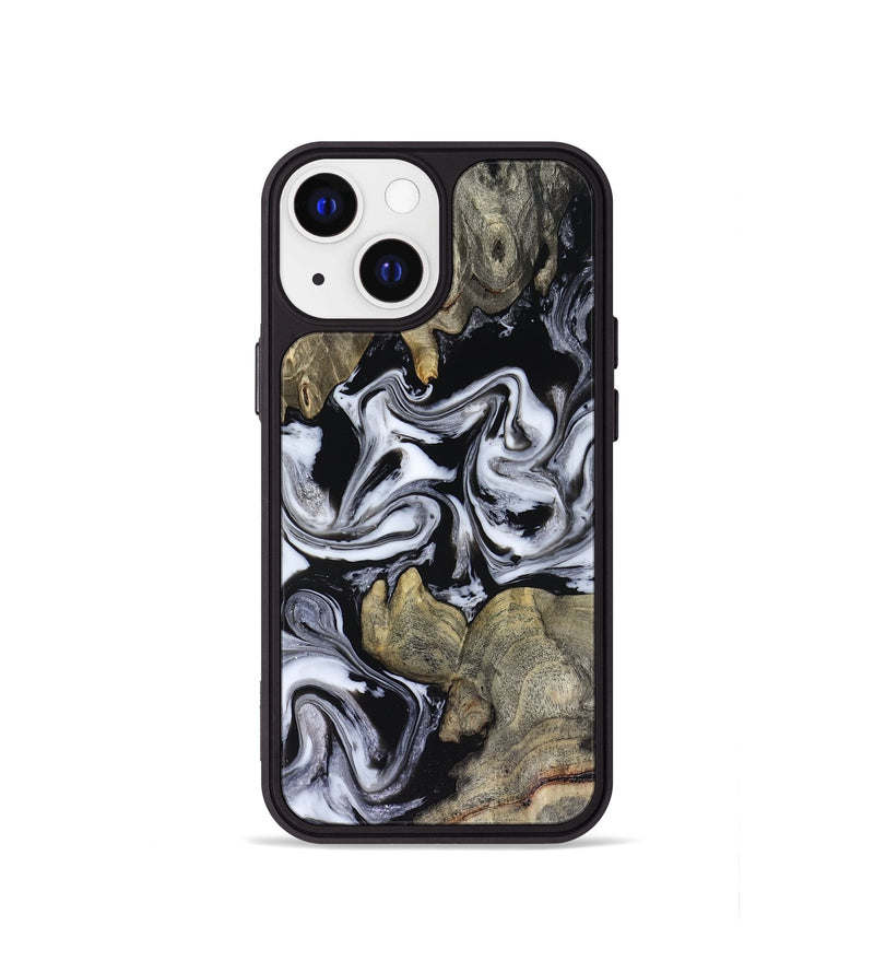 iPhone 13 mini Wood Phone Case - Rosina (Black & White, 816471)