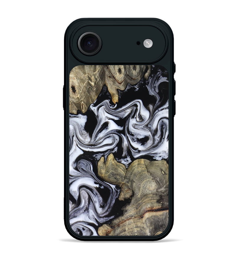 iPhone 17 Air Wood Phone Case - Rosina (Black & White, 816471)