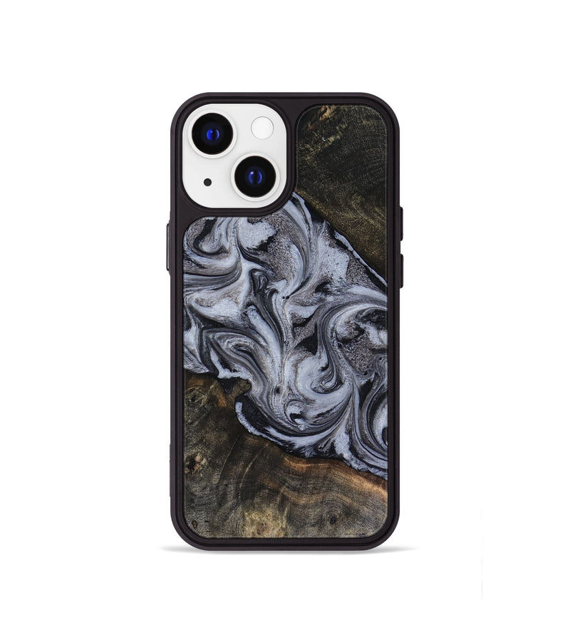 iPhone 13 mini Wood Phone Case - Pam (Black & White, 816472)