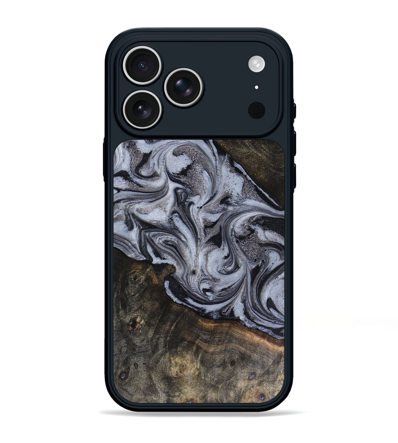 iPhone 17 Pro Max Wood Phone Case - Pam (Black & White, 816472)