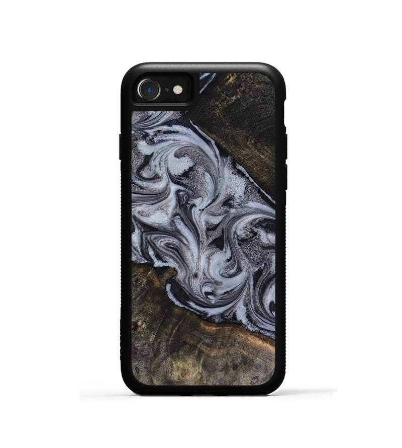 iPhone SE Wood Phone Case - Pam (Black & White, 816472)