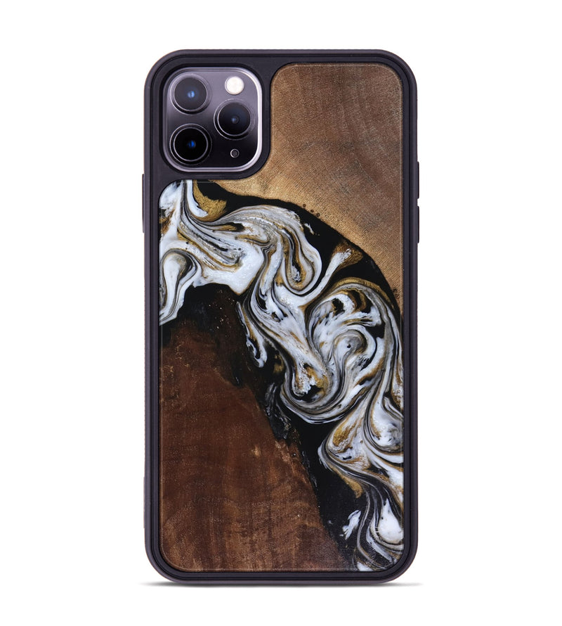 iPhone 11 Pro Max Wood Phone Case - Cannon (Black & White, 816473)