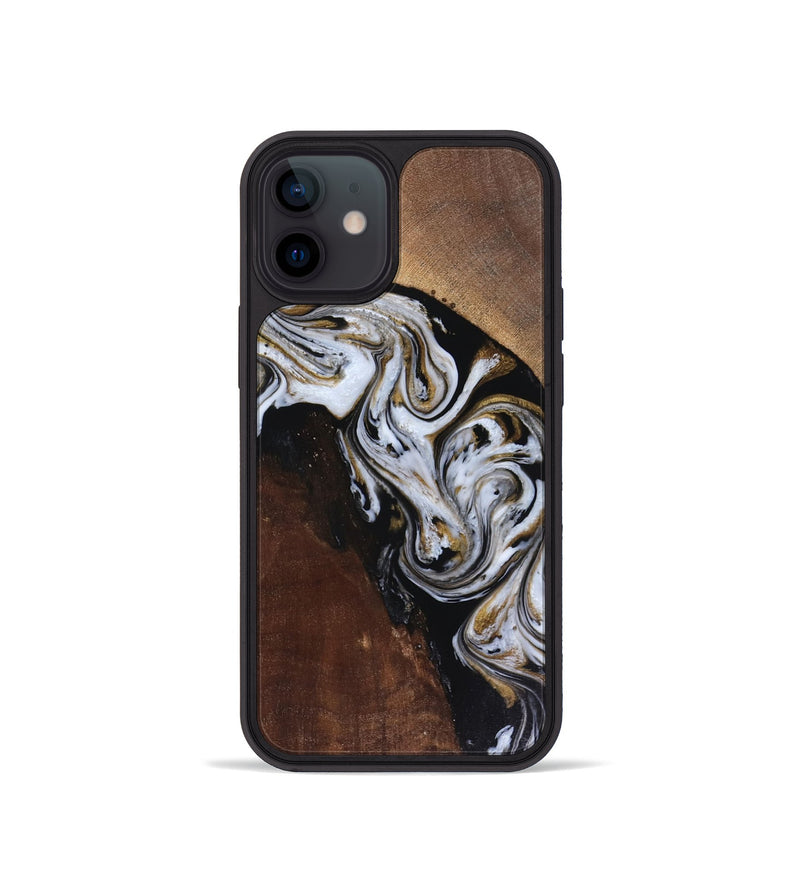 iPhone 12 mini Wood Phone Case - Cannon (Black & White, 816473)