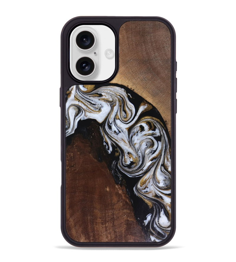 iPhone 16 Plus Wood Phone Case - Cannon (Black & White, 816473)