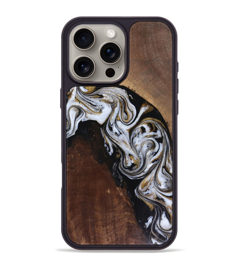 iPhone 16 Pro Max Wood Phone Case - Cannon (Black & White, 816473)