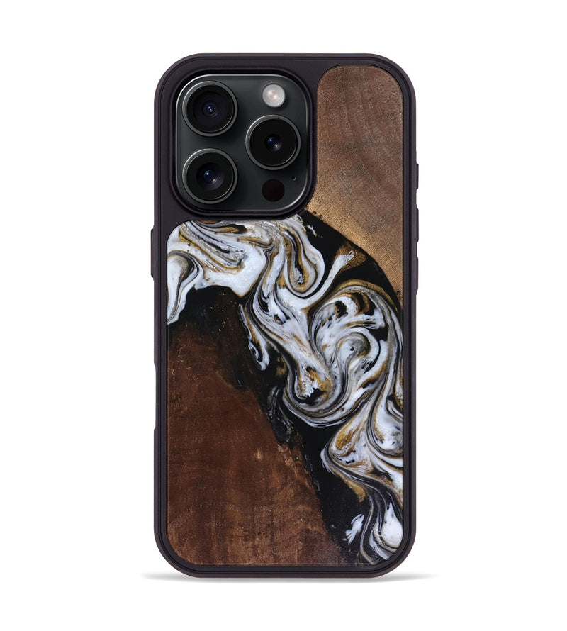 iPhone 16 Pro Wood Phone Case - Cannon (Black & White, 816473)