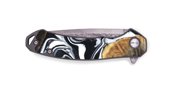 EDC Wood Pocket Knife - Marlena (Black & White, 816474)
