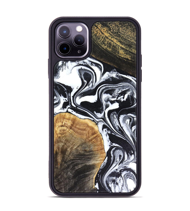 iPhone 11 Pro Max Wood Phone Case - Marlena (Black & White, 816474)
