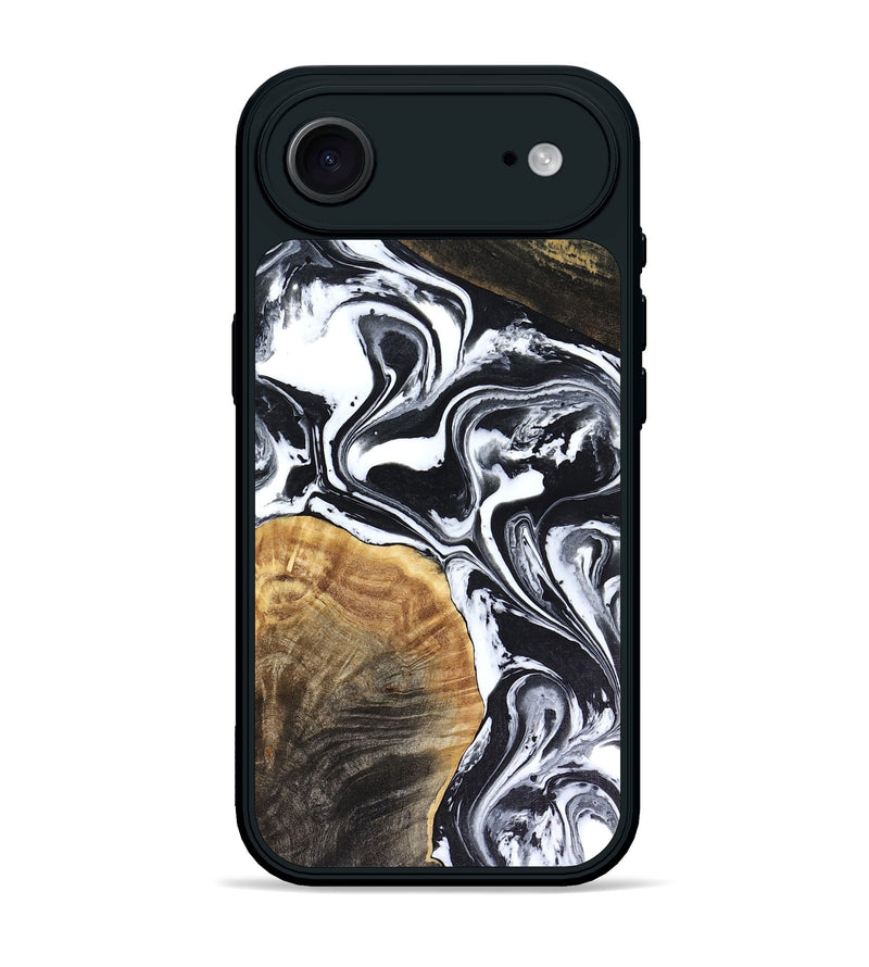 iPhone 17 Air Wood Phone Case - Marlena (Black & White, 816474)