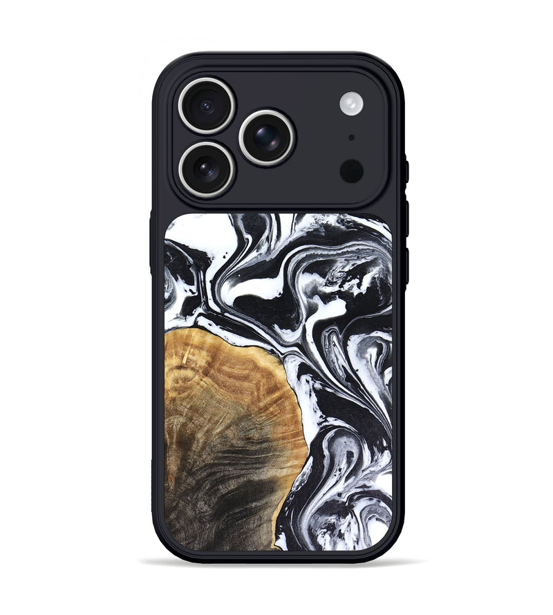 iPhone 17 Pro Wood Phone Case - Marlena (Black & White, 816474)
