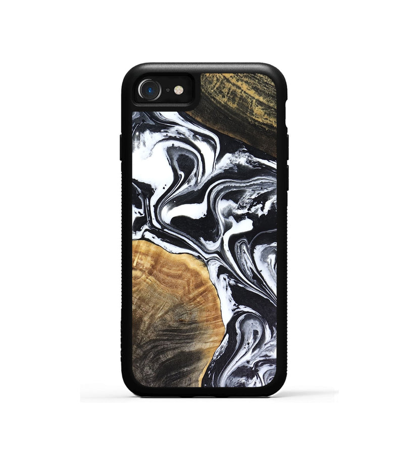 iPhone SE Wood Phone Case - Marlena (Black & White, 816474)