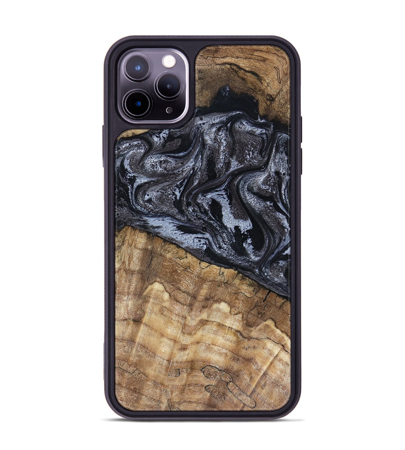 iPhone 11 Pro Max Wood Phone Case - Adlai (Black & White, 816475)