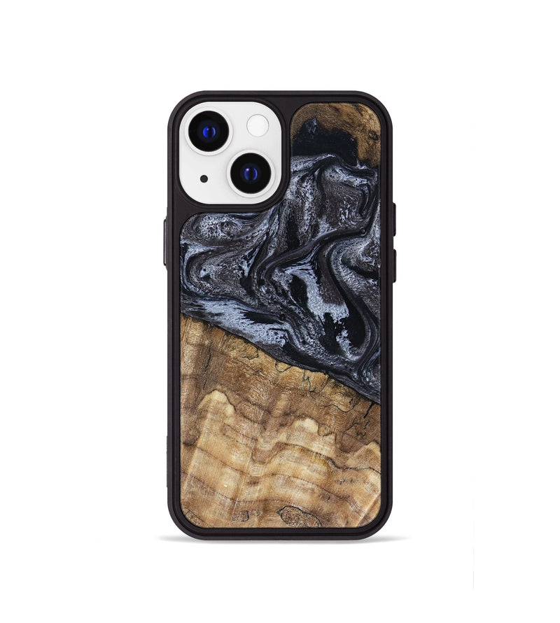 iPhone 13 mini Wood Phone Case - Adlai (Black & White, 816475)