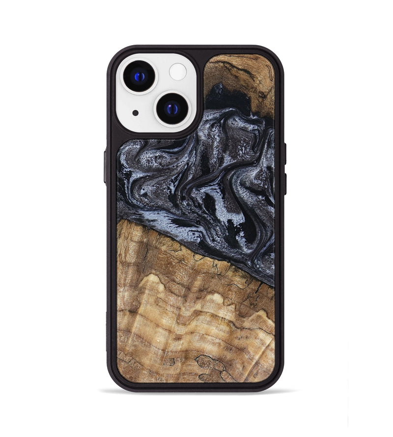 iPhone 13 Wood Phone Case - Adlai (Black & White, 816475)