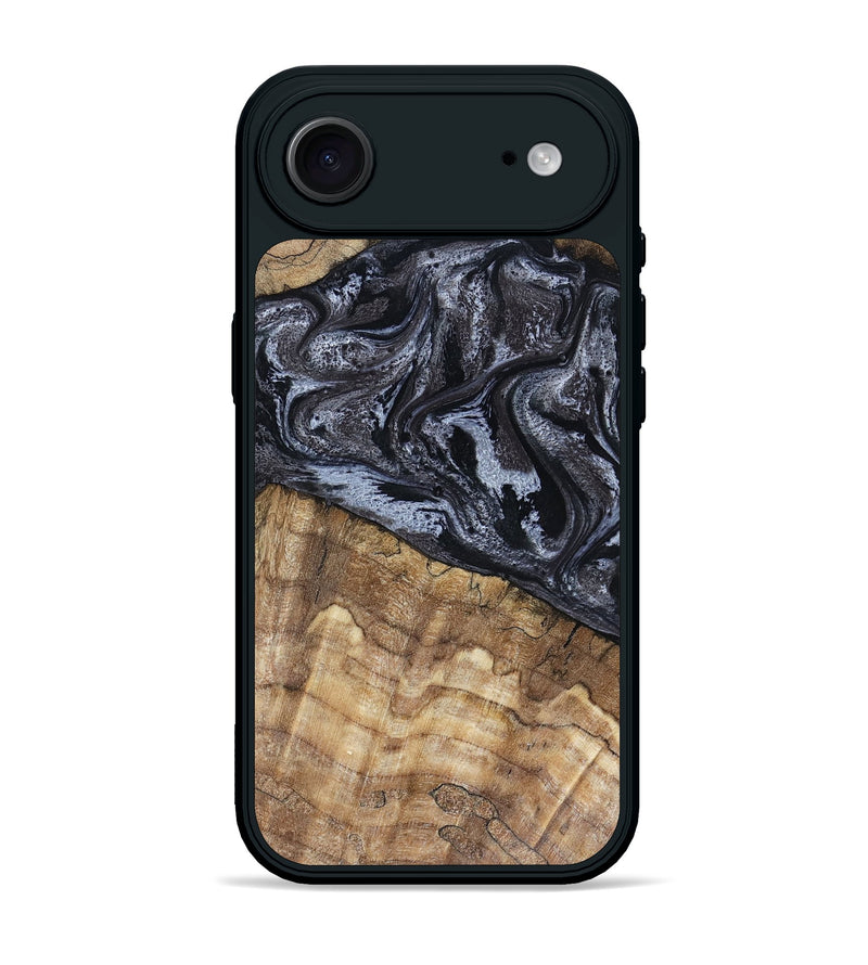 iPhone 17 Air Wood Phone Case - Adlai (Black & White, 816475)