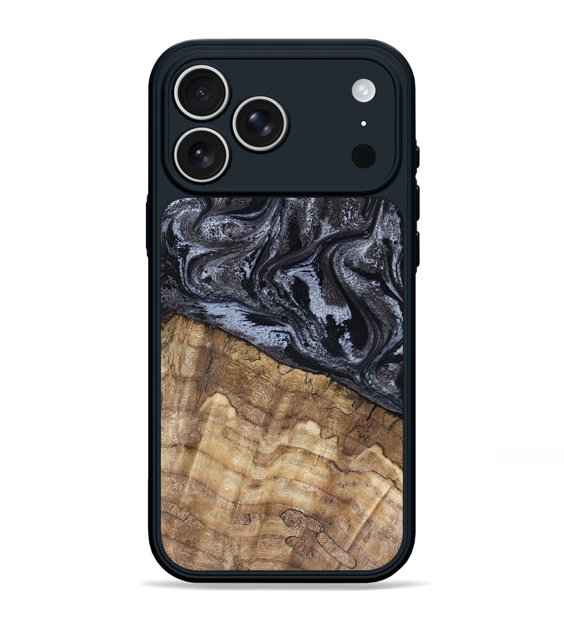 iPhone 17 Pro Max Wood Phone Case - Adlai (Black & White, 816475)