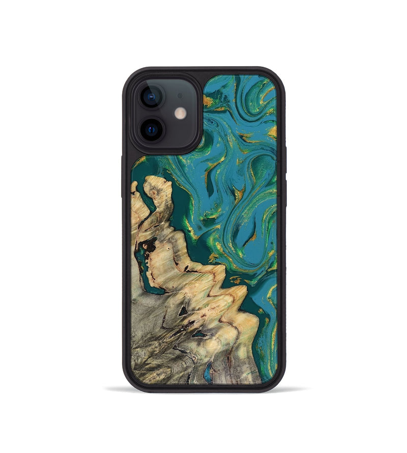 iPhone 12 mini Wood Phone Case - Lindsay (Green, 816478)