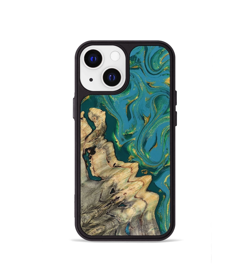 iPhone 13 mini Wood Phone Case - Lindsay (Green, 816478)
