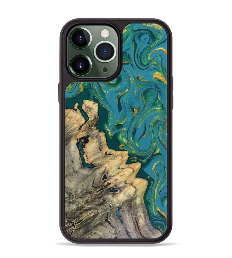 iPhone 13 Pro Max Wood Phone Case - Lindsay (Green, 816478)