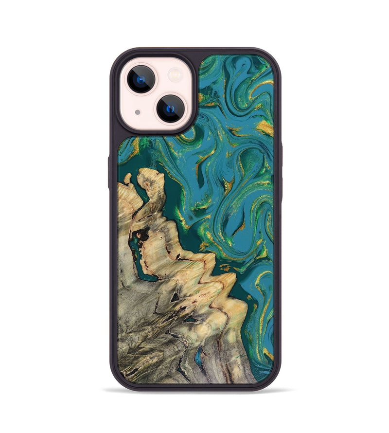 iPhone 14 Wood Phone Case - Lindsay (Green, 816478)