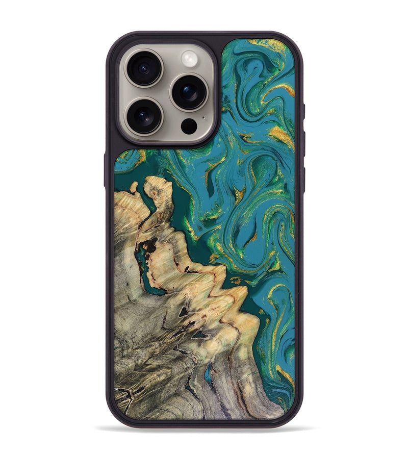 iPhone 15 Pro Max Wood Phone Case - Lindsay (Green, 816478)