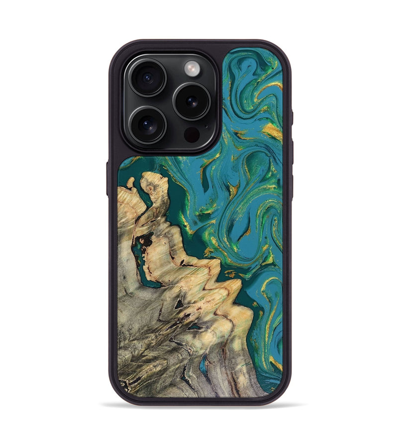 iPhone 15 Pro Wood Phone Case - Lindsay (Green, 816478)