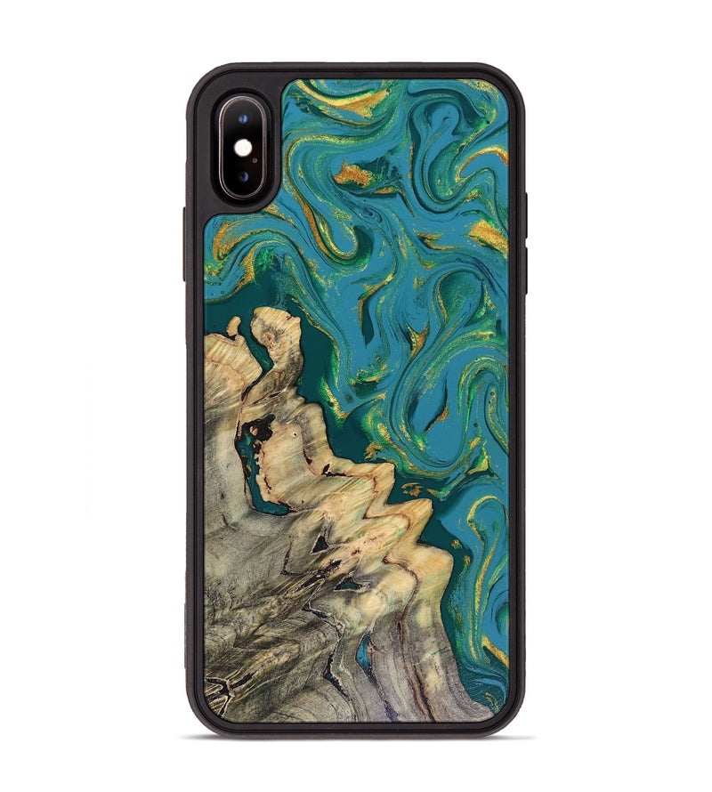 iPhone Xs Max Wood Phone Case - Lindsay (Green, 816478)