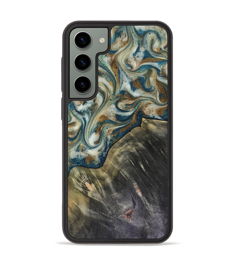 Galaxy S23 Plus Wood Phone Case - Sarah (Teal & Gold, 816479)