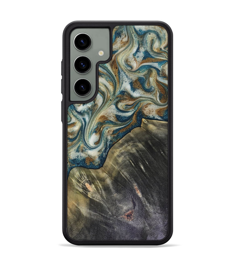 Galaxy S24 Plus Wood Phone Case - Sarah (Teal & Gold, 816479)