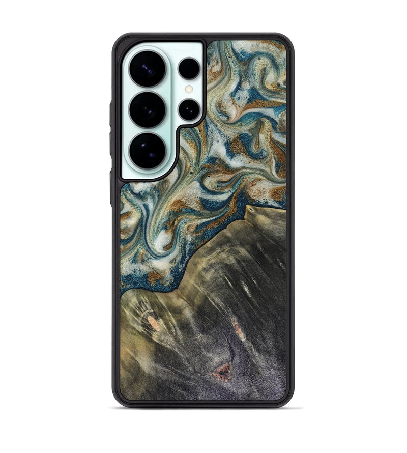 Galaxy S26 Ultra Wood Phone Case - Sarah (Teal & Gold, 816479)