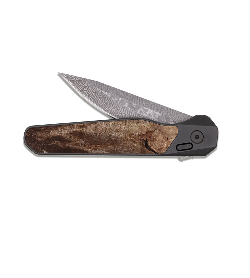 EDC Dark Damascus Wood Pocket Knife - Allan (Purple, 816481)