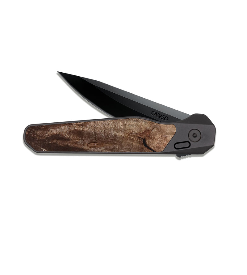 EDC Dark Slate Wood Pocket Knife - Allan (Purple, 816481)