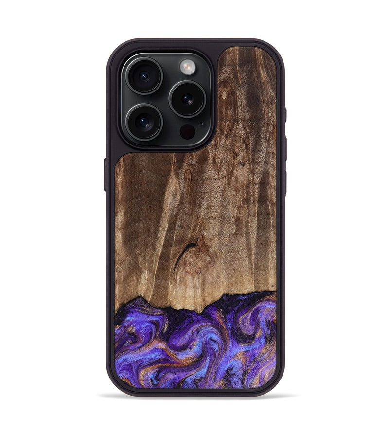 iPhone 15 Pro Wood Phone Case - Allan (Purple, 816481)