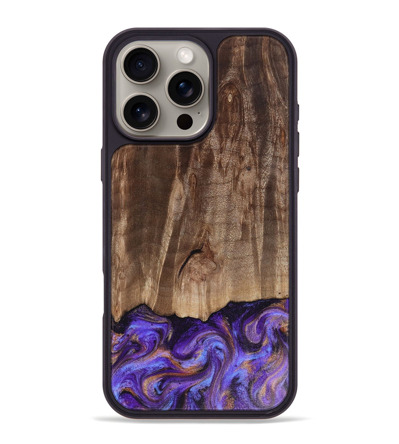 iPhone 16 Pro Max Wood Phone Case - Allan (Purple, 816481)