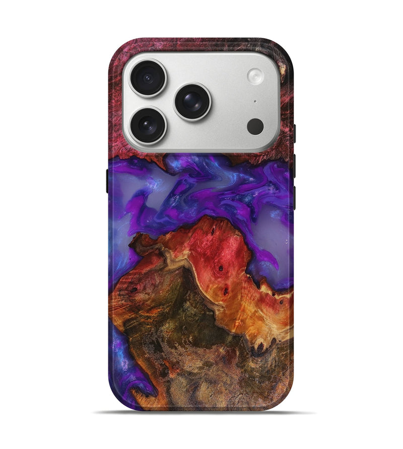 iPhone 17 Pro Wood Live Edge Phone Case - Leda (Purple, 816485)