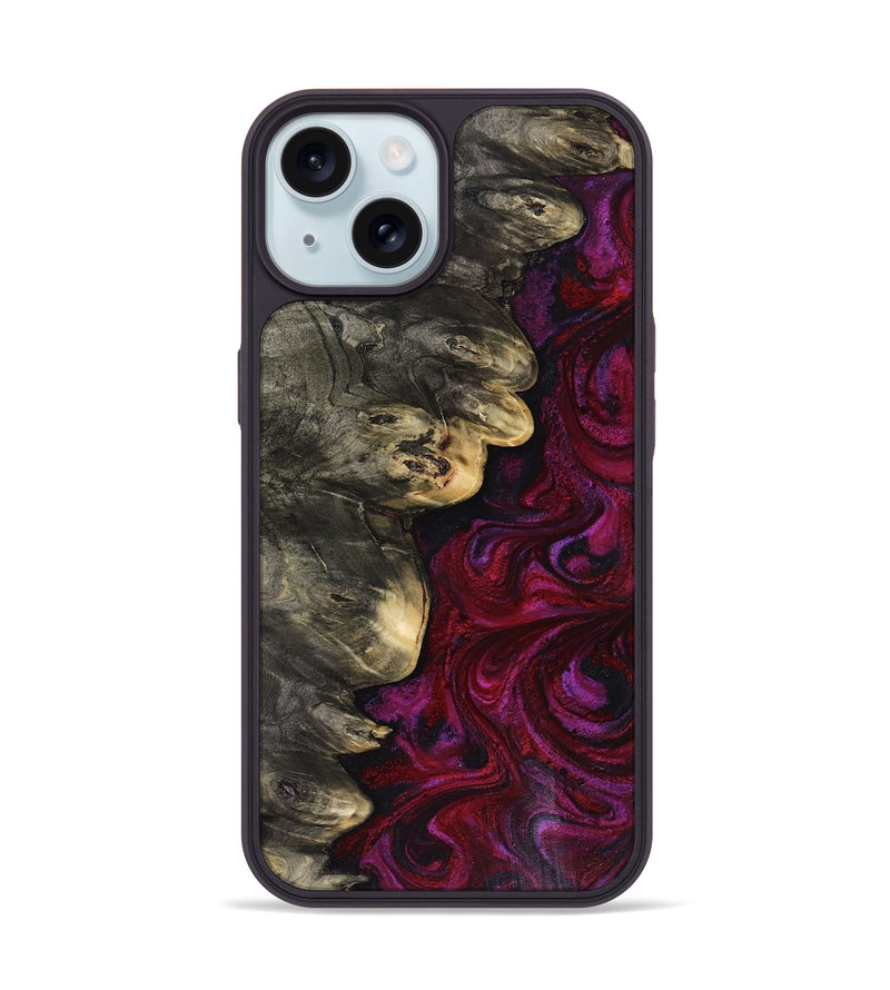 iPhone 15 Wood Phone Case - Titan (Red, 816508)