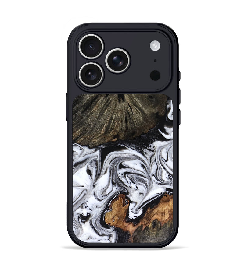 iPhone 17 Pro Wood Phone Case - Carrie (Black & White, 816510)