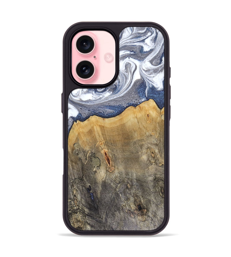 iPhone 16 Wood Phone Case - Shante (Blue, 816522)