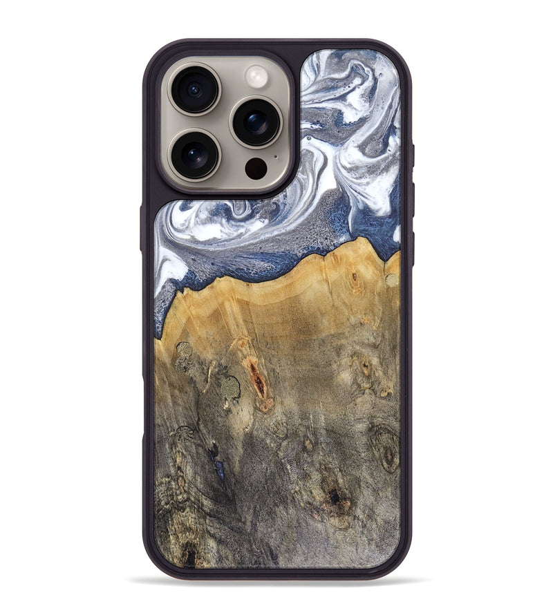 iPhone 16 Pro Max Wood Phone Case - Shante (Blue, 816522)