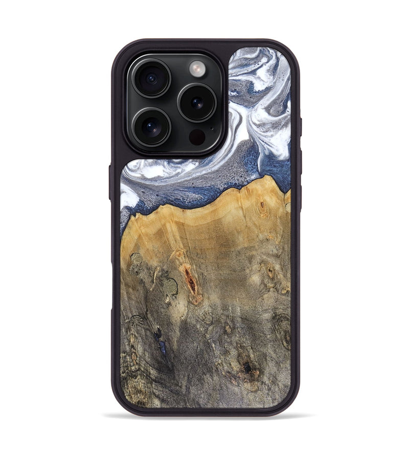 iPhone 16 Pro Wood Phone Case - Shante (Blue, 816522)
