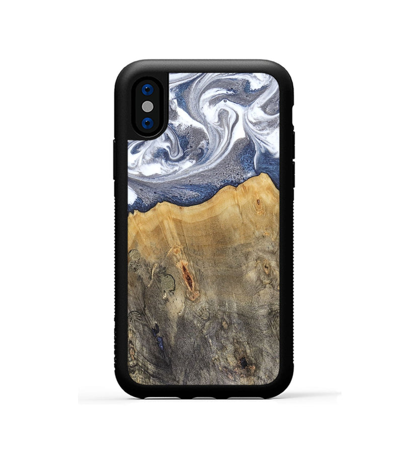 iPhone Xs Wood Phone Case - Shante (Blue, 816522)