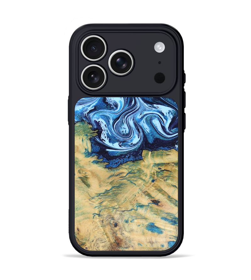 iPhone 17 Pro Wood Phone Case - Lotta (Blue, 816525)
