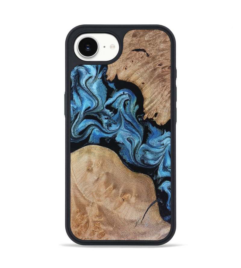 iPhone 17e Wood Phone Case - Sibyl (Blue, 816526)