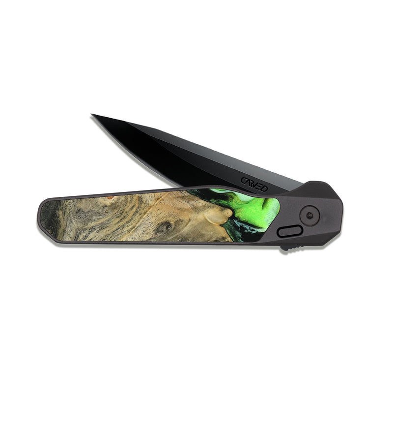 EDC Dark Slate Wood Pocket Knife - Dash (Green, 816527)