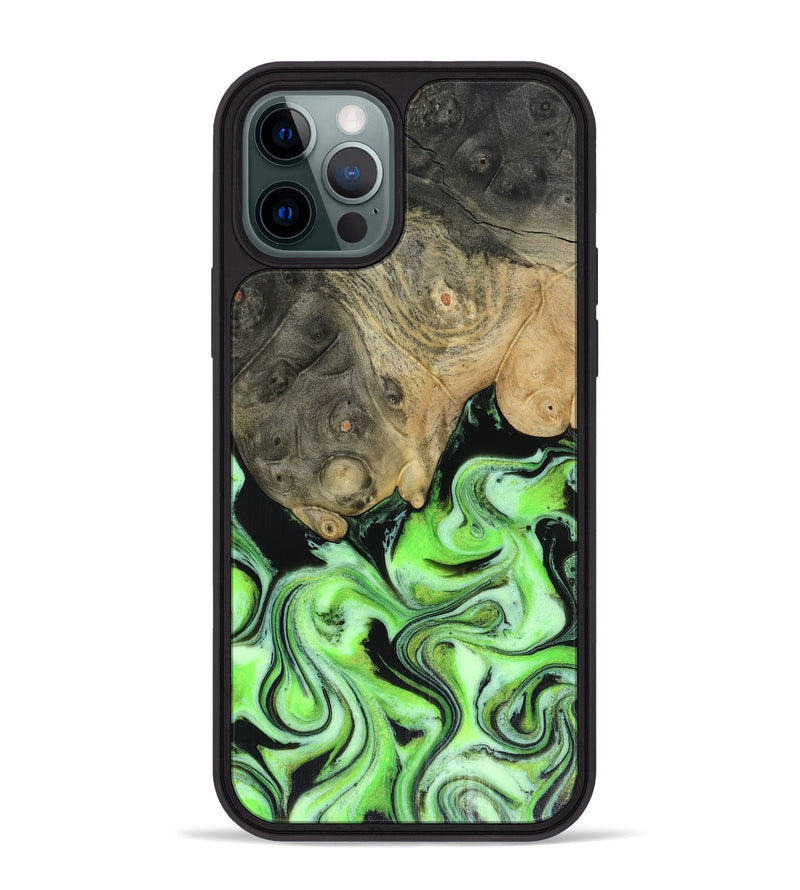 iPhone 12 Pro Max Wood Phone Case - Dash (Green, 816527)