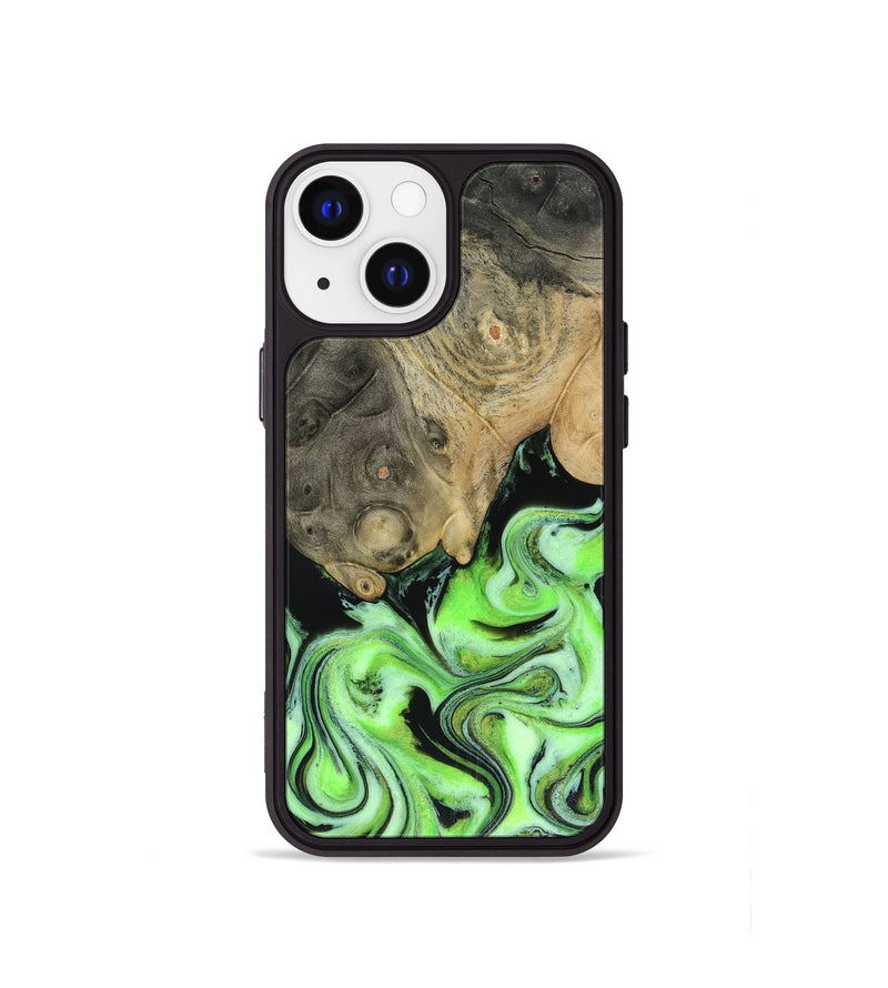 iPhone 13 mini Wood Phone Case - Dash (Green, 816527)