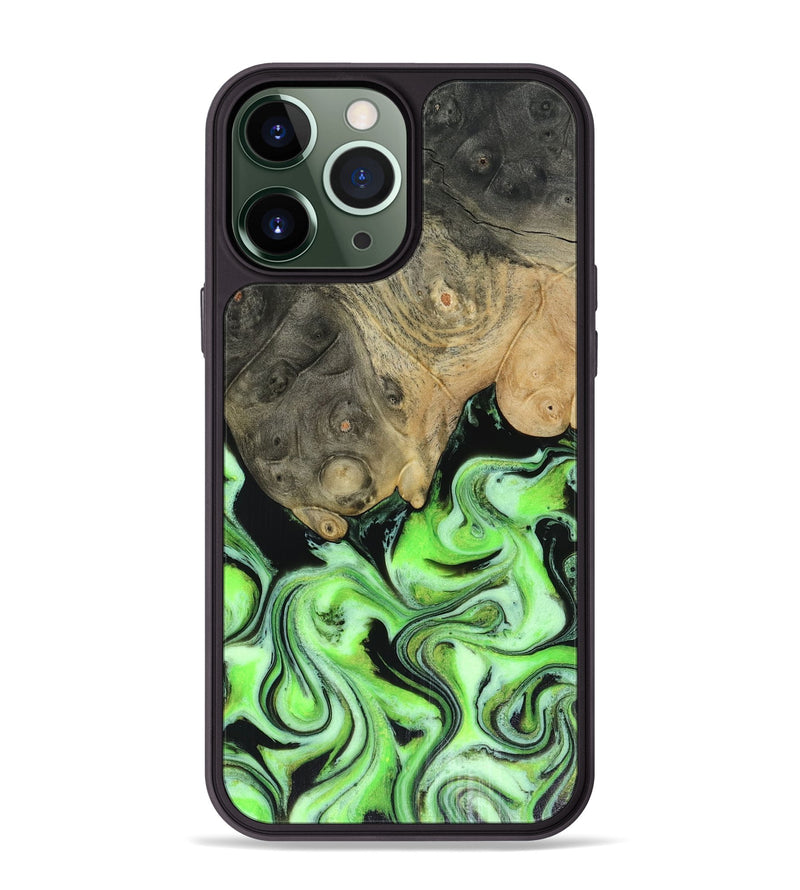 iPhone 13 Pro Max Wood Phone Case - Dash (Green, 816527)