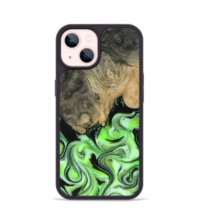 iPhone 14 Wood Phone Case - Dash (Green, 816527)